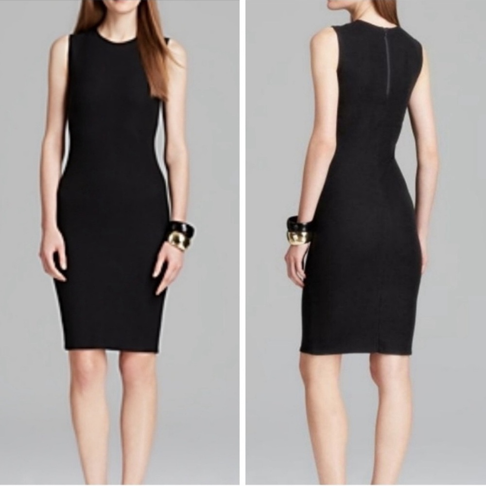 Vince Ponte Knit Sleeveless Dress in Black Size Medium